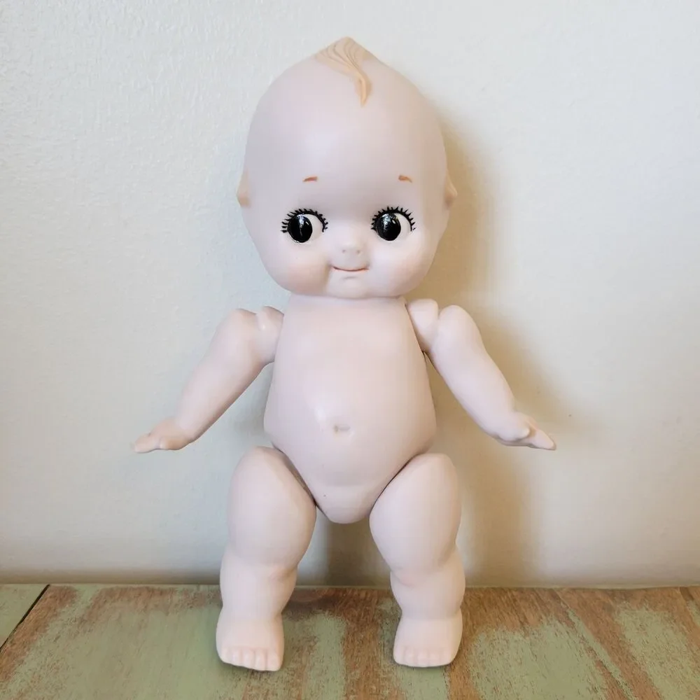 Rare CERAMIC Kewpie Doll • Made in Japan • Jointed Arms & Legs • 7.5